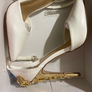 White Jules pumps from Shoe Dazzle